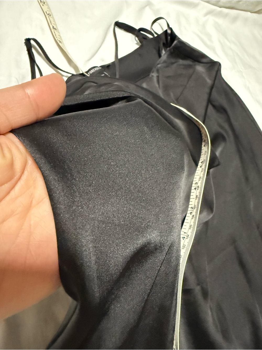 Forever 21 Black Satin Slip Dress with Thin Straps - Picture 4 of 4